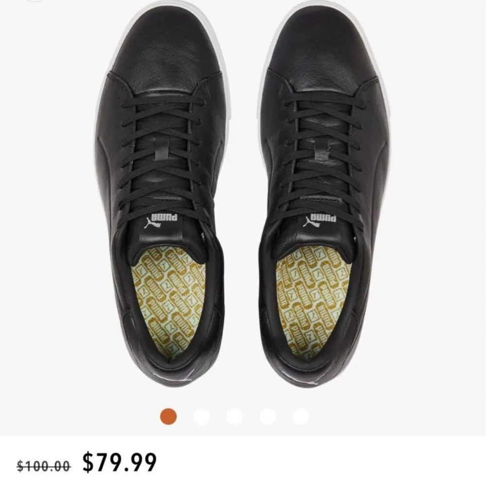Puma Black Leather Casual Shoes